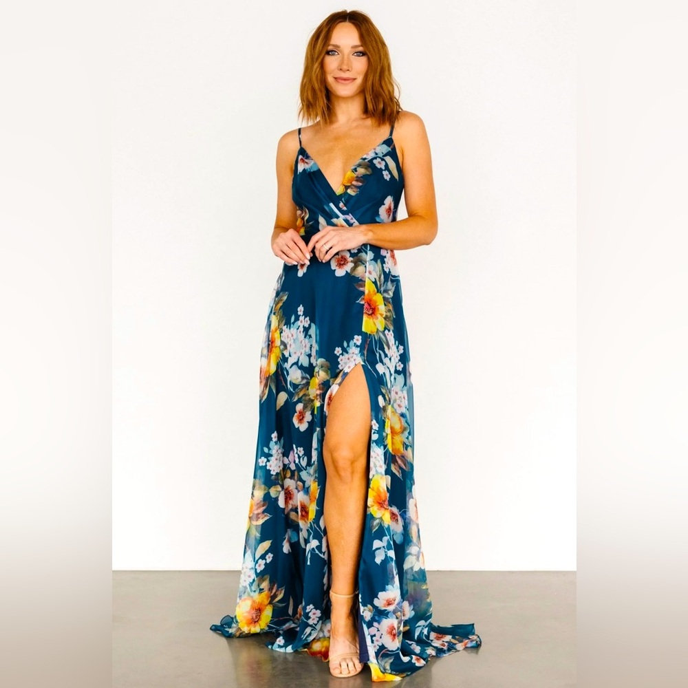 Soiéblu Vivienne Maxi dress - topaz floral - size large
